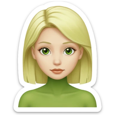Green queen blonde sexy sticker