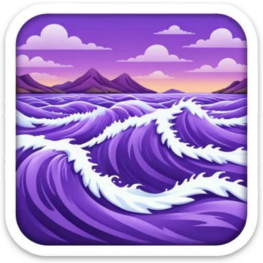A choppy purple river sticker
