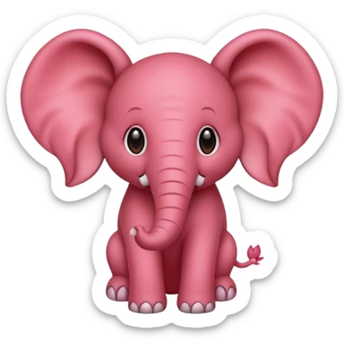 Strawberry elephant sticker