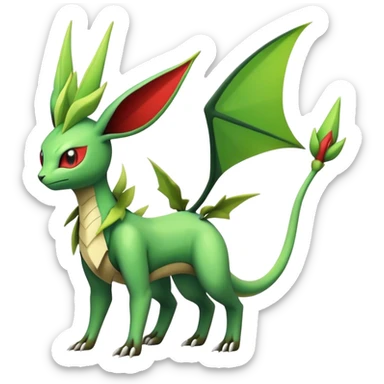 Edgy cool Flygon-Leafeon-Pokémon-hybrid full body sticker