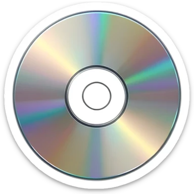 generate realistic detailed cd disk in 3d style sticker