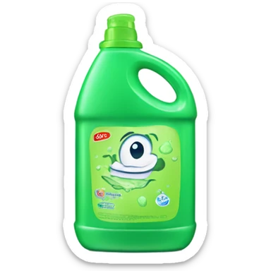 Dish soap green sticker