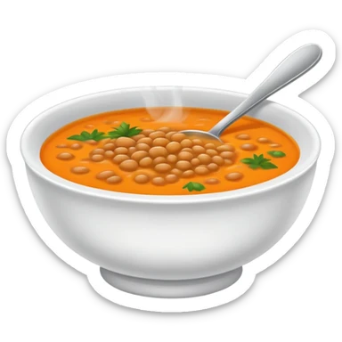 Bowl of lentil soup sticker