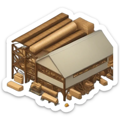 modern lumber factory sticker