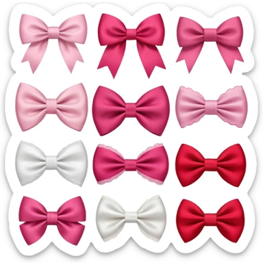 Cute girly bows sticker