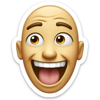 Crying laughing and middle finger  sticker