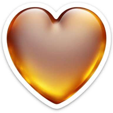 Amber heart sticker