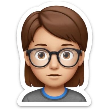 kid with optical sticker