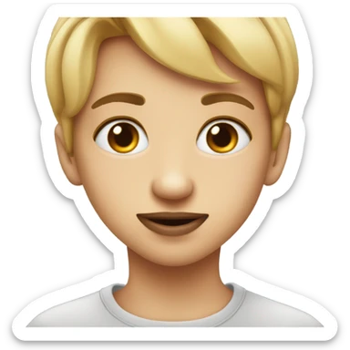 lip bite flirt heart eyes  sticker