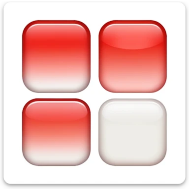 Ombre from red to white sticker