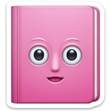 pink book without eyes sticker