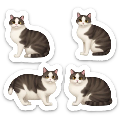 Cat siames fat and fur  sticker