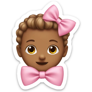 baby pink bow emoji sticker