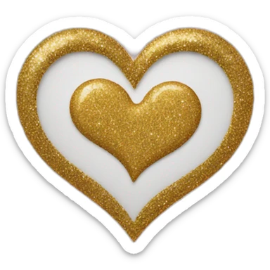 Glitter heart  sticker