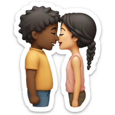 sweet kiss between lovers sticker