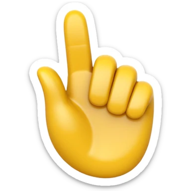 Apple-style 3D illustration of a single yellow emoji hand giving a thumbs up gesture, glossy and rounded, centered on a clean white background, soft shadow underneath, isolated and minimal design sticker