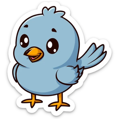 Cute bird with loving eyes sticker