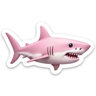pastel pink shark sticker