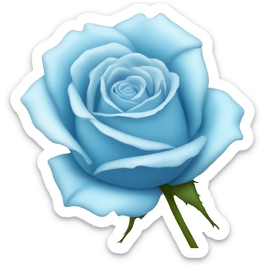 Pastel blue rose sticker