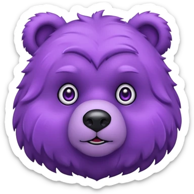 Purple colored bear 🐻  sticker