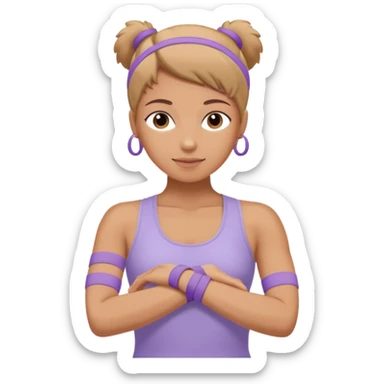 pilates lilac wristbands sticker