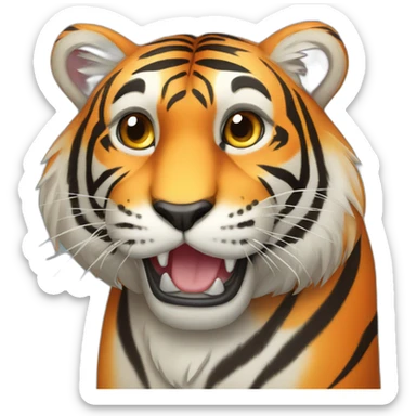 happy animal tiger sticker