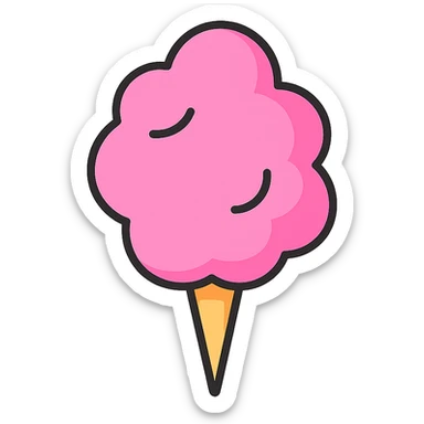 cotton candy sticker