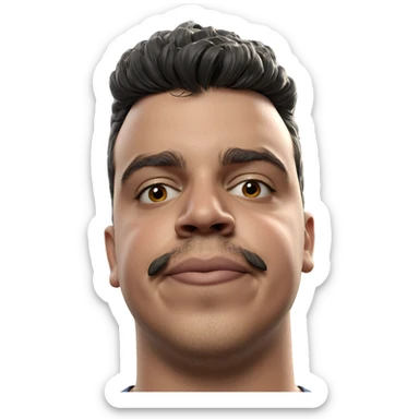 portrait of a mustached man sticker