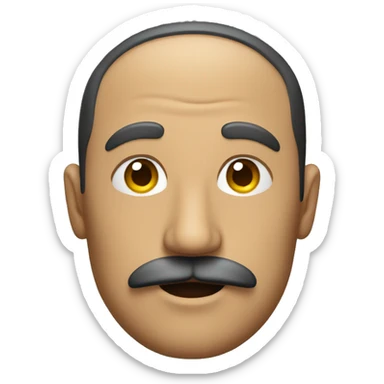 guy with a peppered mustache sticker