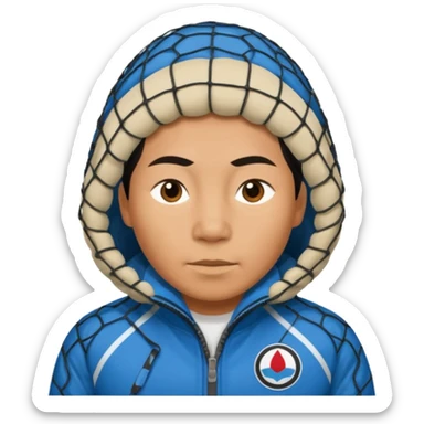Inuit with nets jacket sticker