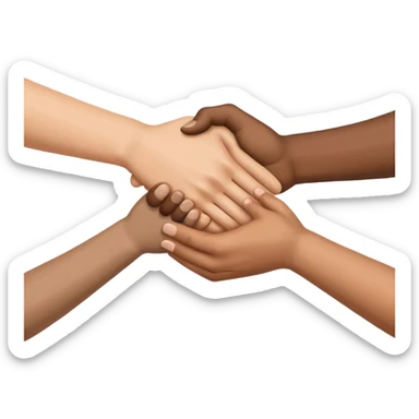 diverse handshake, different skin tones sticker