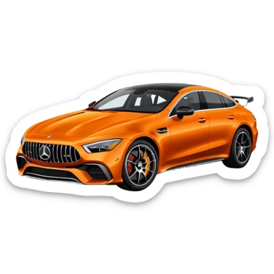 Mercedes amg gt 63 orange colour sticker
