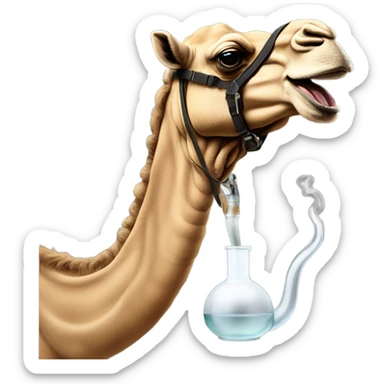 Camel smoking a bong sticker