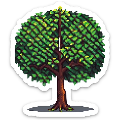 pixel art of a branching decision tree symbolizing an algorithm sticker