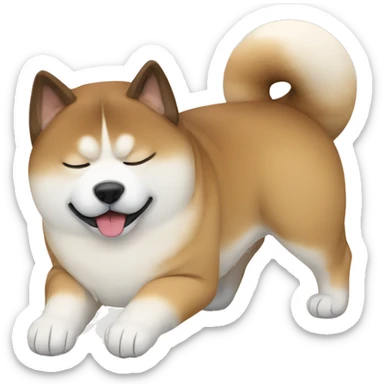 Akita who sleep sticker