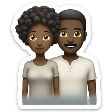 two people connected by souls sticker