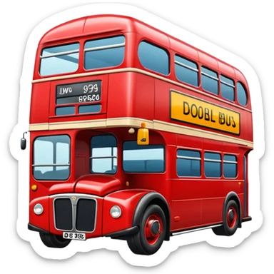 красный двухэтажный автобус из United Kingdom  sticker