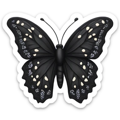 Black lace butterfly sticker