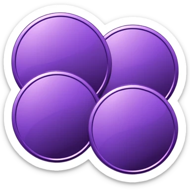 Coins purple sticker