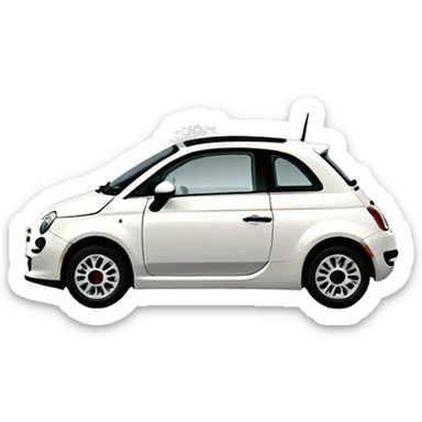 Fiat 500 2014 white sticker