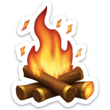 Fire with lightning  sticker