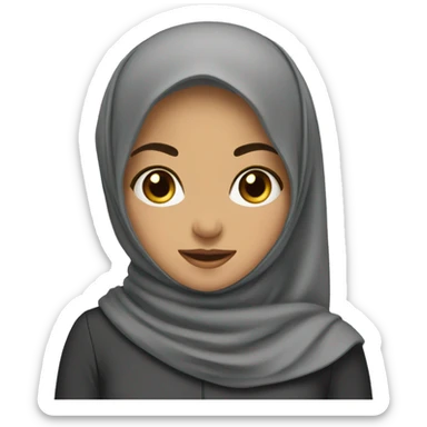 mädchen mit hijab sticker