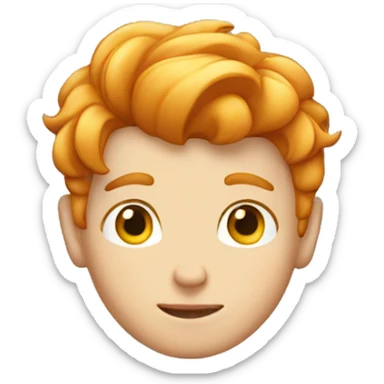 GINGER boy with blond streak of hair sticker