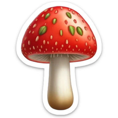 shroom strawberry sticker