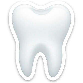 Black tooth outline  sticker