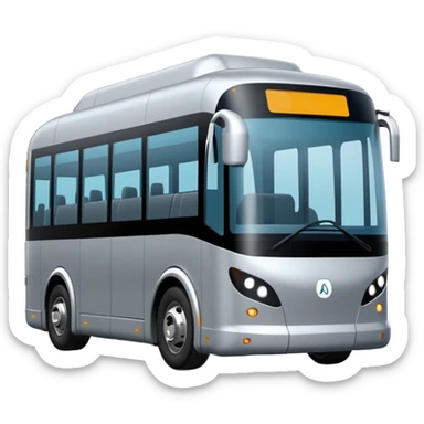 extra large gray Modern autonomous electric bus self driving sticker