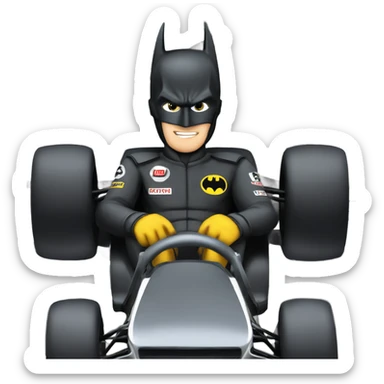 Batman in f1 car sticker