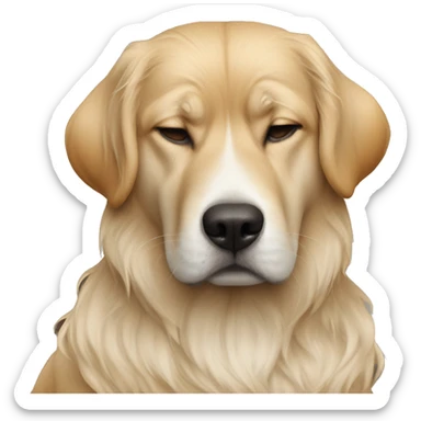 sleepy dog in sunlight sticker