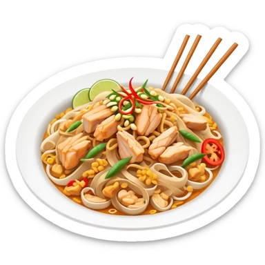 Simple Pad Thai chicken sticker