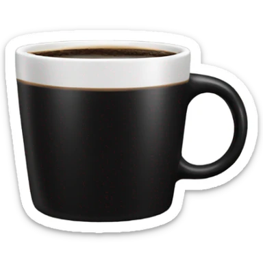 Black coffee mug  sticker